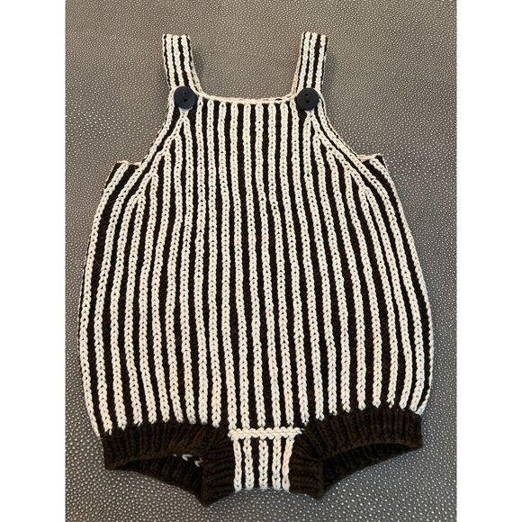 Misha & Puff Fisherman Romper 6/12 EUC